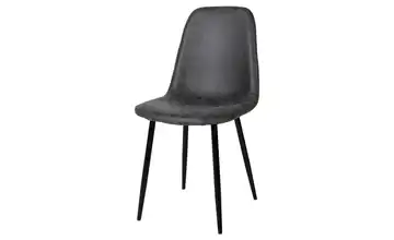 Esszimmerstuhl Can Stahlgrau, Schwarz
