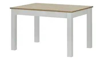 Ausziehbarer Esstisch 160 - 215 x 90 cm Bergen Weiß, Asteiche (Nachbildung) 120 cm