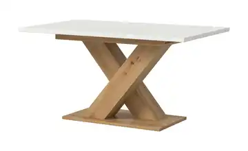 Esstisch ausziehbar  DS Dublin Eiche Artisan (Nachbildung), Weiß