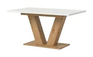Esstisch ausziehbar  DS Dublin Eiche Artisan (Nachbildung), Weiß