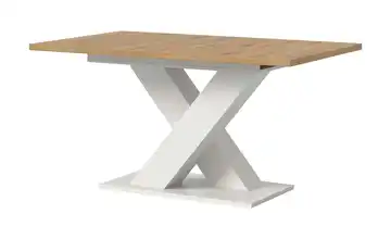 Esstisch ausziehbar  DS Dublin Weiß, Eiche Artisan (Nachbildung)