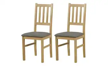 Esszimmerstuhl 4er-Set Ludwig Eiche San Remo, Basaltgrau