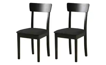 Esszimmerstuhl 2er-Set Schwarz