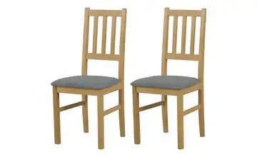 Esszimmerstuhl 2er-Set Lennard Eiche San Remo, Steingrau