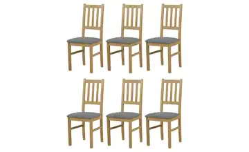 Esszimmerstuhl 6er-Set Lennox Eiche San Remo, Steingrau