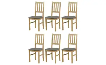 Esszimmerstuhl 6er-Set Lennox Eiche San Remo, Basaltgrau