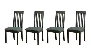 Esszimmerstuhl 4er-Set Schwarz, Dunkelgrau