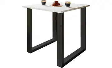 Esstisch Xona 50x80 Weiß, Schwarz