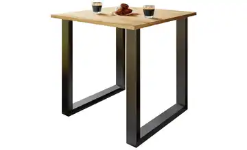 Esstisch Xona 50x80 Eiche Bianco (Nachbildung), Schwarz