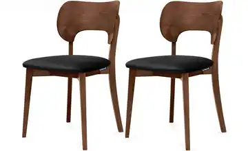KONSIMO Holzstuhl 2er-Set Schwarz, Braun