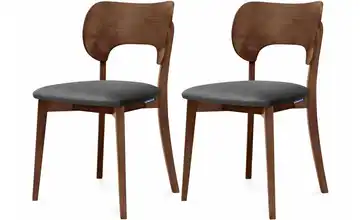 KONSIMO Holzstuhl 2er-Set Grau, Braun