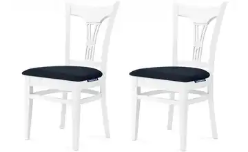 KONSIMO Esszimmerstuhl 2er-Set Dunkelblau, Weiß