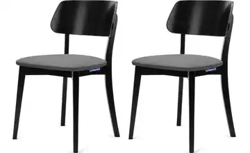 KONSIMO Holzstuhl 2er-Set Grau, Schwarz