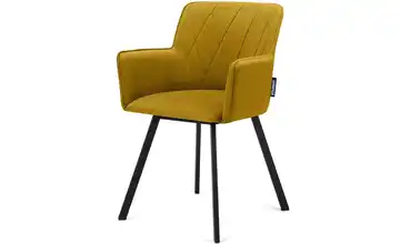 KONSIMO Polsterstuhl Gelb, Schwarz