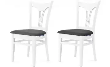 KONSIMO Esszimmerstuhl 2er-Set Grau, Weiß
