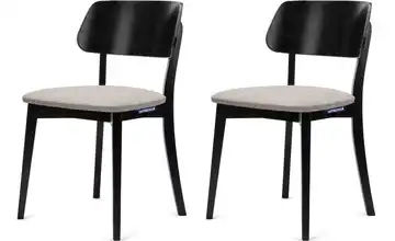 KONSIMO Holzstuhl 2er-Set Beige, Schwarz