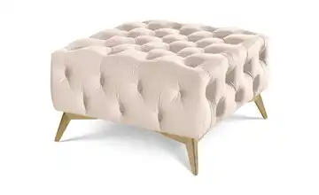 S-STYLE Hocker Wilhelm Beige Goldfarben