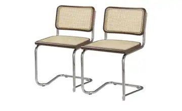 Schwingstuhl 2-er Set Aberdeen Nussbaum (Nachbildung) ohne Armlehnen