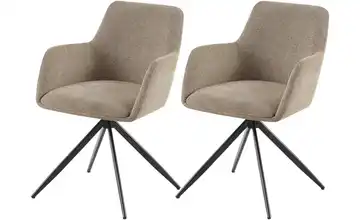 Esszimmerstuhl 2er-Set Olema Taupe