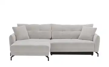 Ecksofa Casandra de Luxe links Grau Webstoff