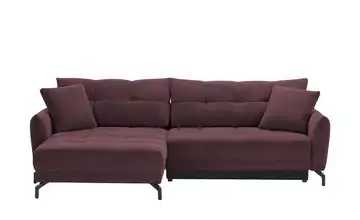 Ecksofa Casandra de Luxe links Burgund Webstoff