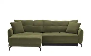 Ecksofa Casandra de Luxe links Grün Webstoff