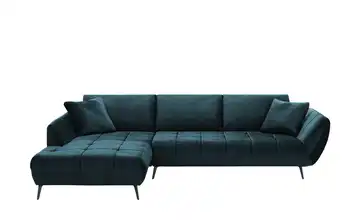 Ecksofa Carly Mikrofaser Blau links
