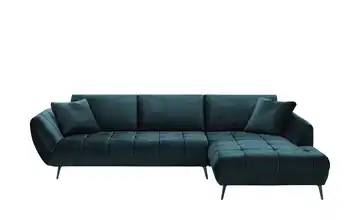 Ecksofa Carly Mikrofaser Blau rechts