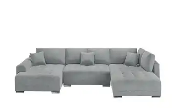 Wohnlandschaft Lemmon Mikrofaser Dunkelgrau links