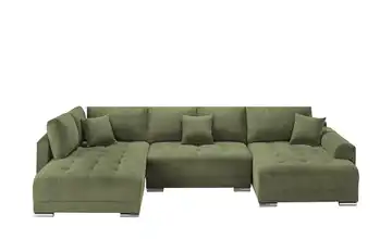 Wohnlandschaft Lemmon Mikrofaser Dunkelgrün rechts