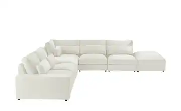 Ecksofa Branna Samt Beige links