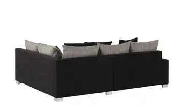 Polsterecke schwarz/grau, inkl. Hocker