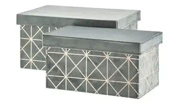 Aufbewahrungsboxen, 2er-Set | Grün / goldfarbig