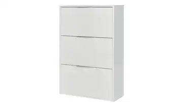 Schuhschrank 3 Klappen, weiß Hochglanz