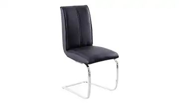 Schwingstuhl Kunstleder schwarz