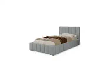 Polsterbett Alma silberfarben 100x200 cm