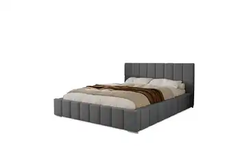 Polsterbett Alma Dunkelgrau 200x200 cm