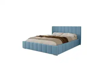 Polsterbett Alma Hellblau 200x200 cm