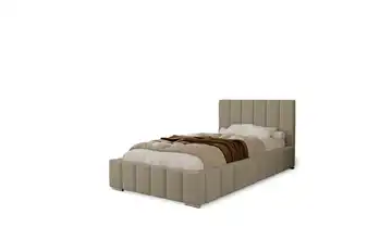 Polsterbett Alma Hellbraun 90x200 cm