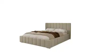 Polsterbett Alma Hellbraun 120x200 cm