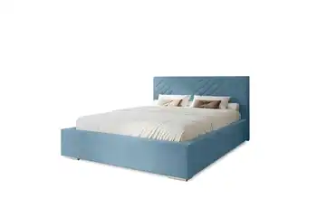 Polsterbett Aura 215 cm 200x200 cm Hellblau