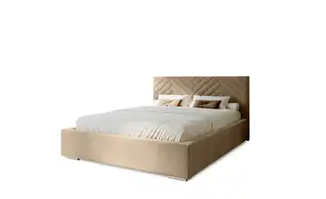 Polsterbett Aura 215 cm 200x200 cm Creme
