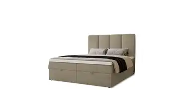 Boxbett Malmo 200x200 cm Hellbraun