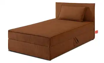 KONSIMO Boxbett mit Stauraum, H2 Roti Rostrot 100x200 cm