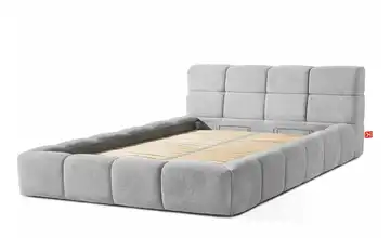 KONSIMO Polsterbett Aeri 140x200 cm Hellgrau