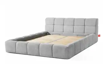 KONSIMO Polsterbett Aeri 180x200 cm Hellgrau