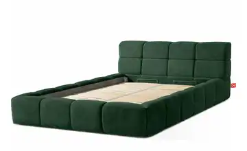 KONSIMO Polsterbett Aeri 140x200 cm Dunkelgrün