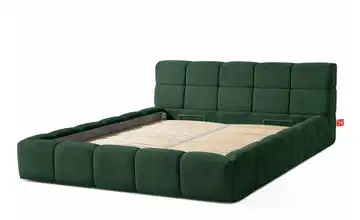 KONSIMO Polsterbett Aeri 180x200 cm Dunkelgrün
