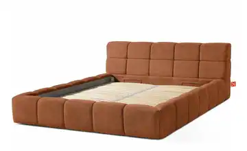 KONSIMO Polsterbett Aeri 180x200 cm Rostrot