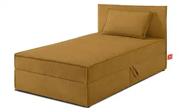 KONSIMO Boxbett mit Stauraum, H2 Roti Gelb 100x200 cm